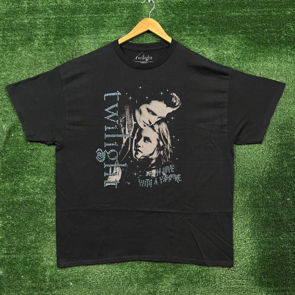 Twilight In Love with A Vampire Bedazzled T-Shirt Size 2XL